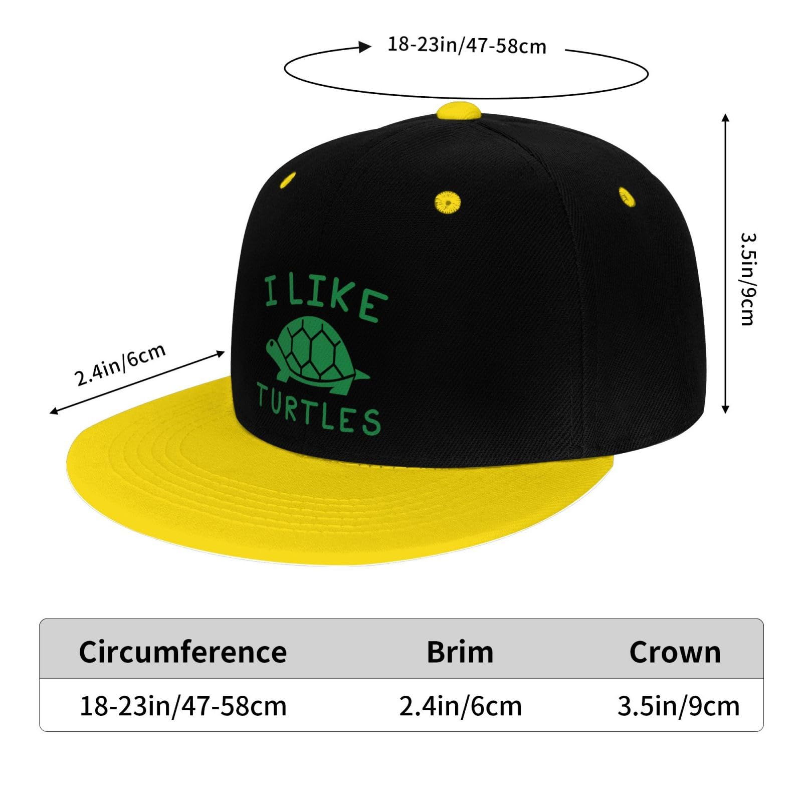 OCALL I Like Turtles snap back hat fabric close-up, breathable polyester for all-day wear.