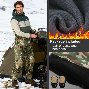 OCANXUE men's fleece-lined pants knee pads pocket for protection and convenience.