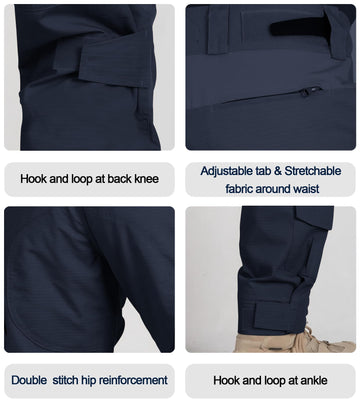 OCANXUE pants zipper fly and waist adjustment feature easy secure fit
