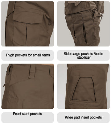 OCANXUE knee-pad-adjustable cargo pants enable customizable knee protection.