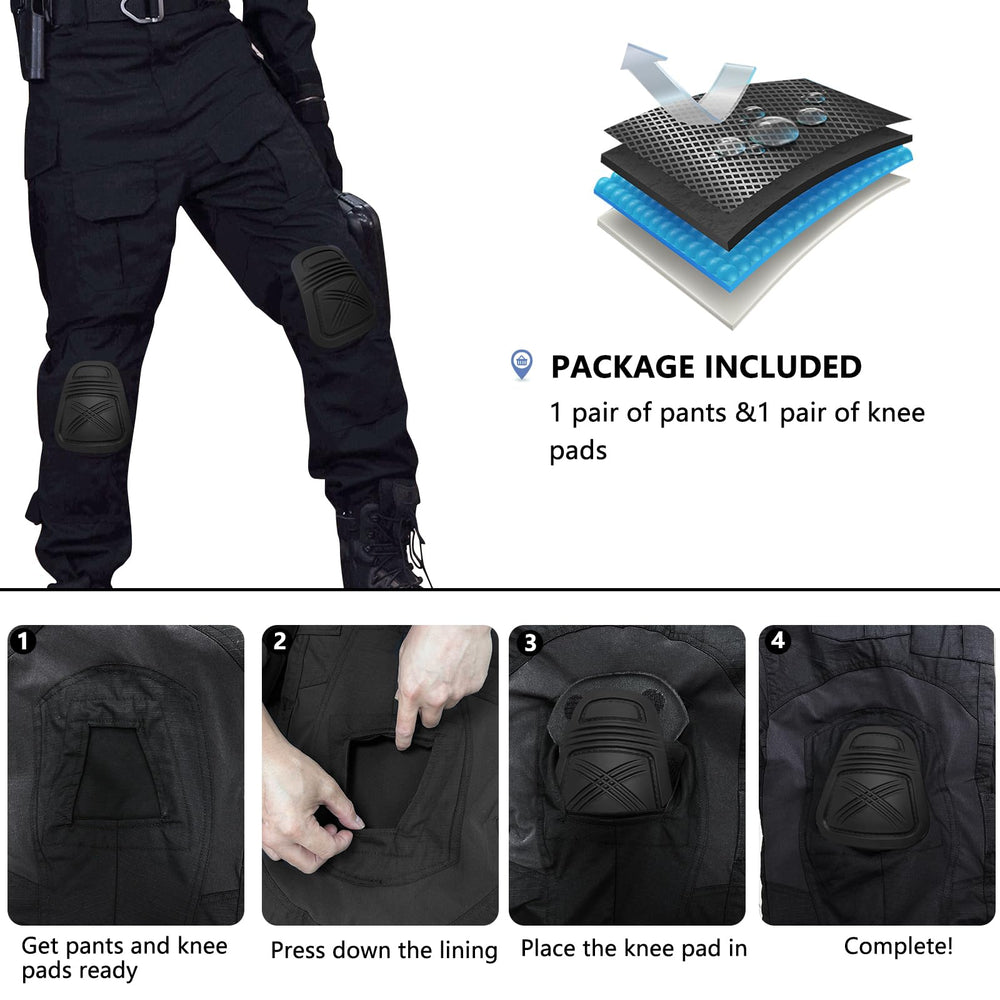 OCANXUE knee pad insertion guide demonstrating secure padding