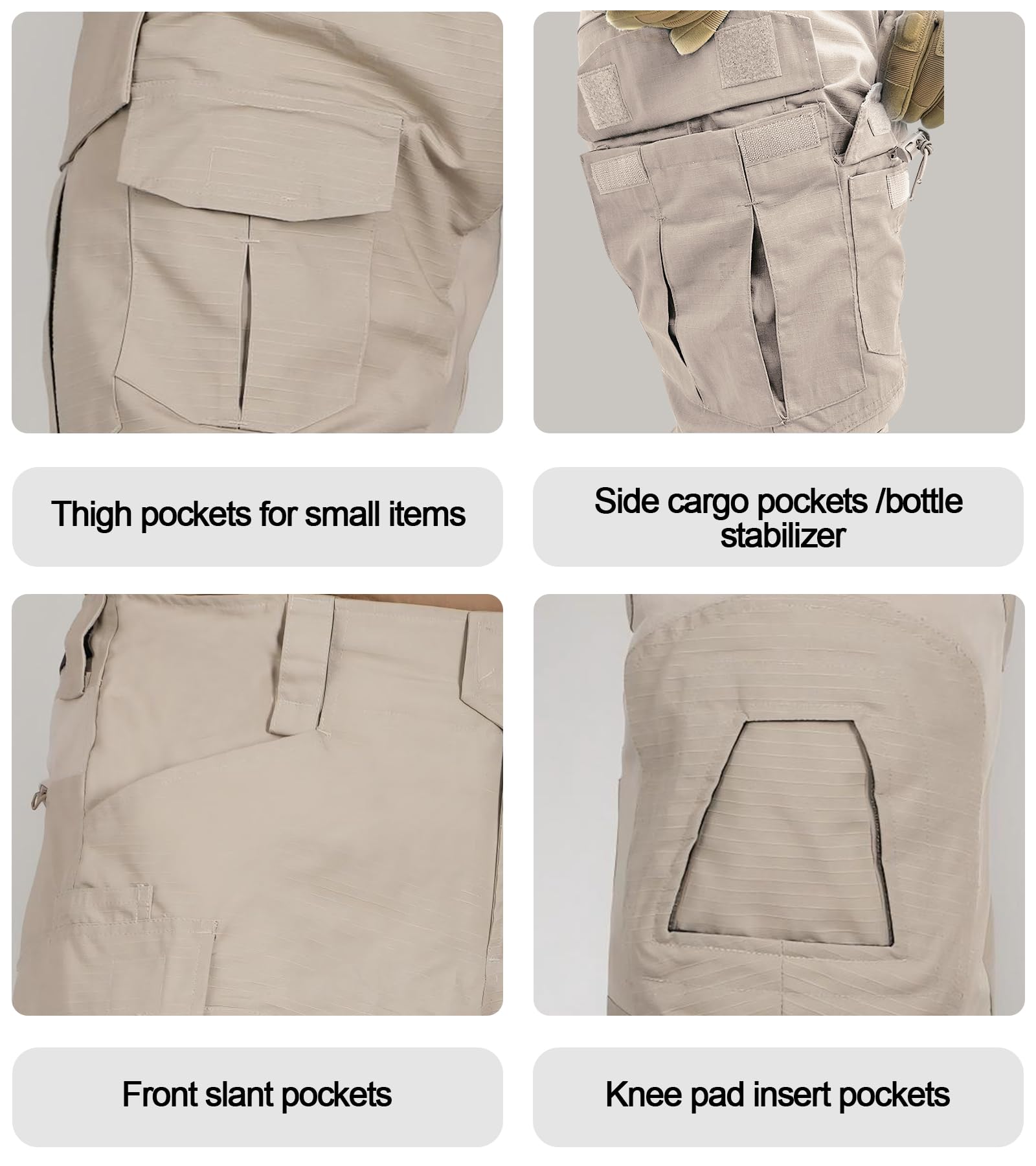 OCANXUE tactical pants water resistant fabric keeps you dry in light rain