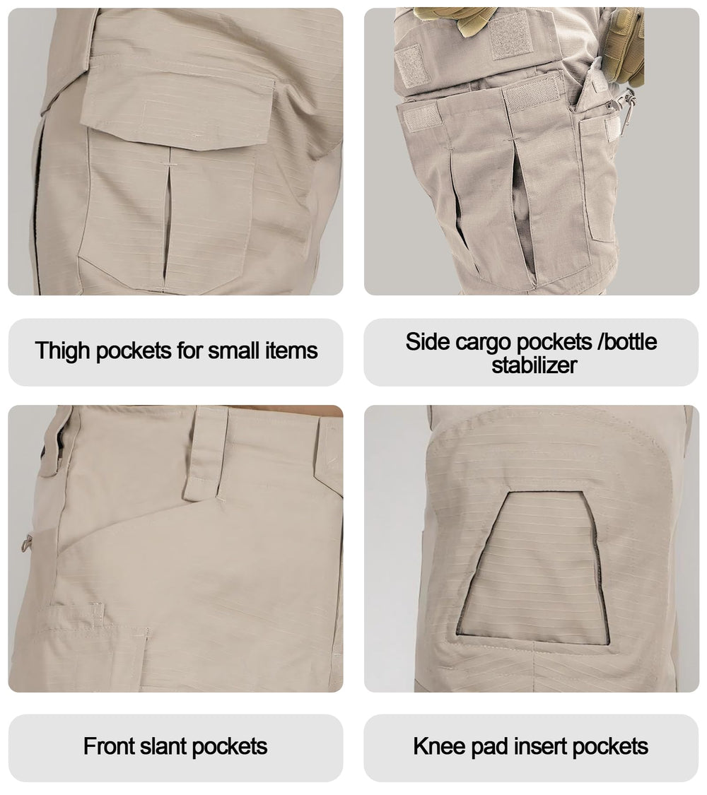 OCANXUE tactical pants water resistant fabric keeps you dry in light rain