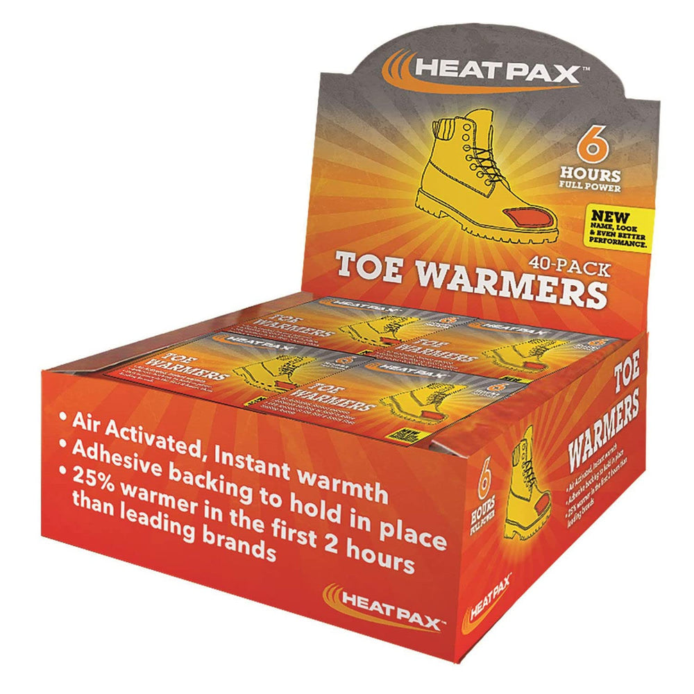 OccuNomix Heat Pax toe warmers packaging indicating odorless, safe heating