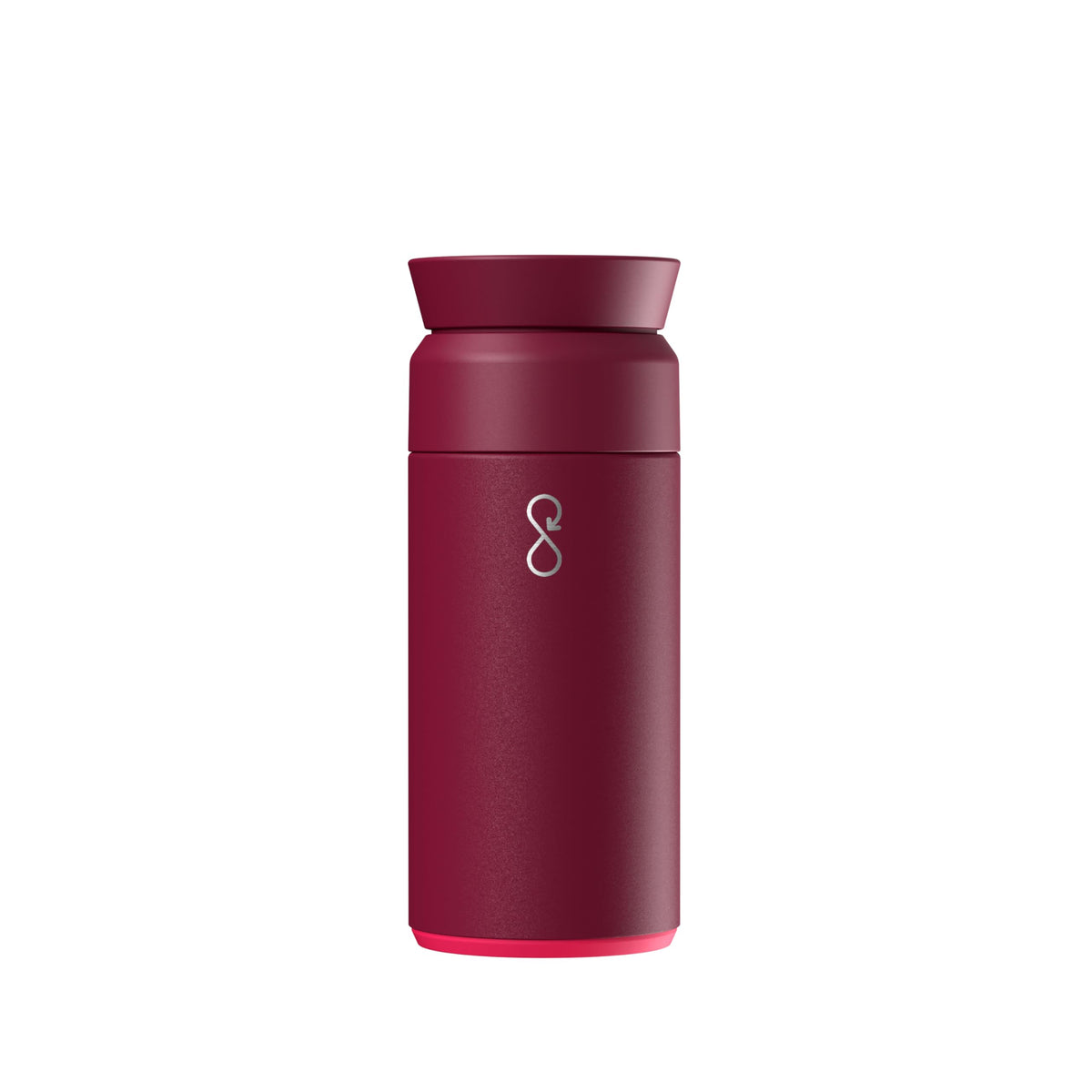 Ocean Bottle Brew Flask in Maroon Dusk keeps drinks hot and leak-free on the go.