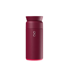 Ocean Bottle Brew Flask in Maroon Dusk keeps drinks hot and leak-free on the go.