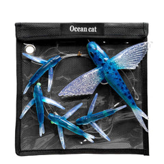 OCEAN CAT blue fly lure 8.46in with lifelike motion to attract big game fish