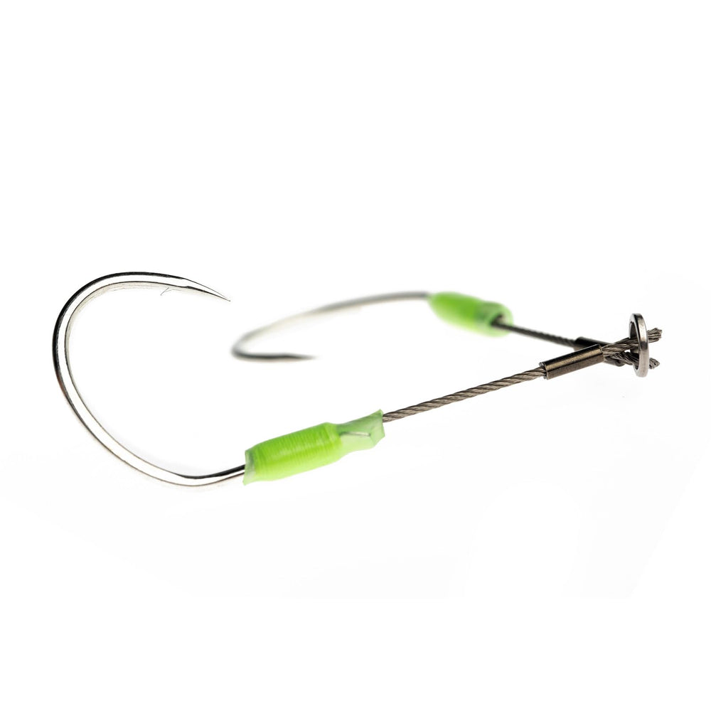 Warning: sharp fishing hooks - handle with care
