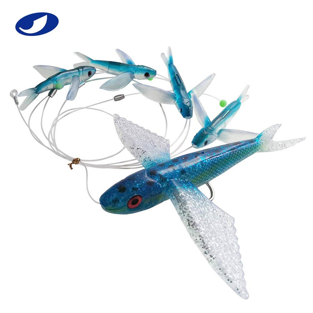 OCEAN CAT flying fish daisy chain with 3D eyes for better visibility