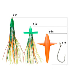 OCEAN CAT 7in bird-head lure close-up highlights realistic action