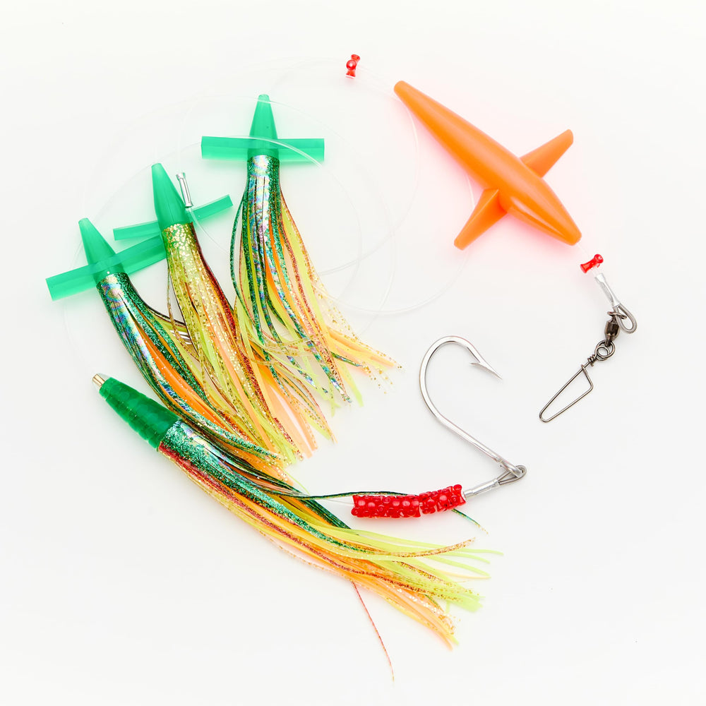 OCEAN CAT 7in bird-head lure detail showcases durable construction