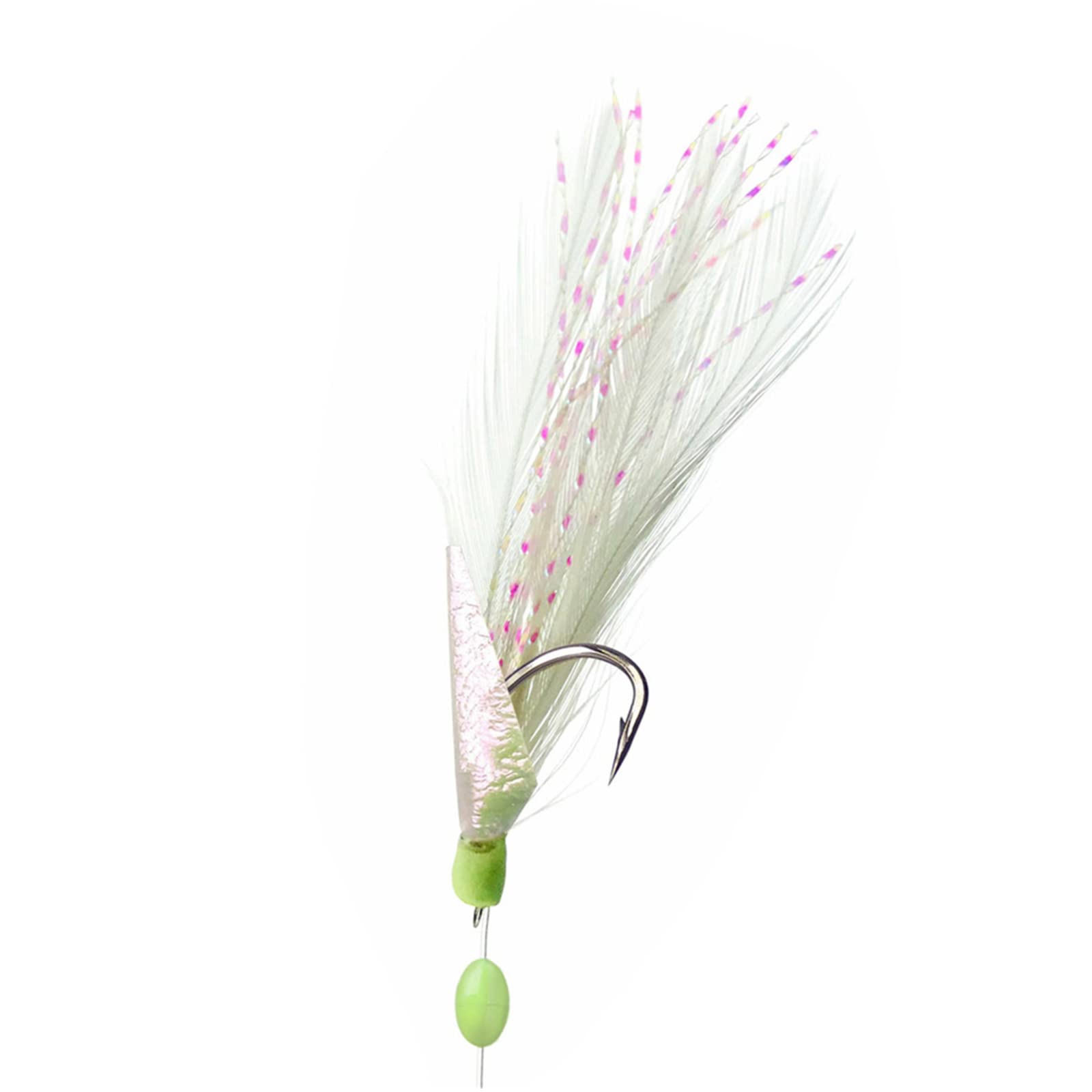 Ocean Cat glow bead on rig improves visibility in low light conditions