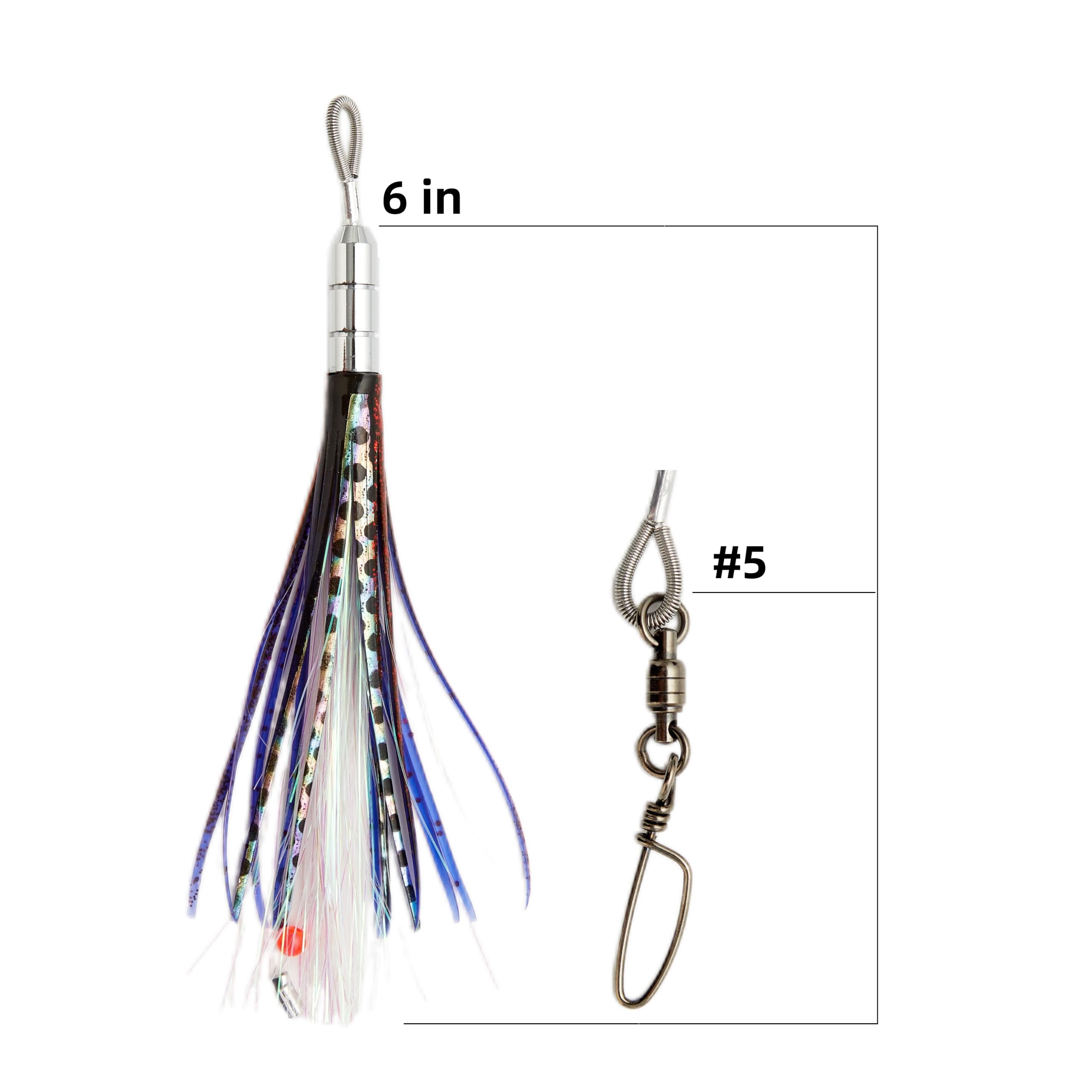 OCEAN CAT jet head trolling lures 6in delivering fast action and lifelike flutter.