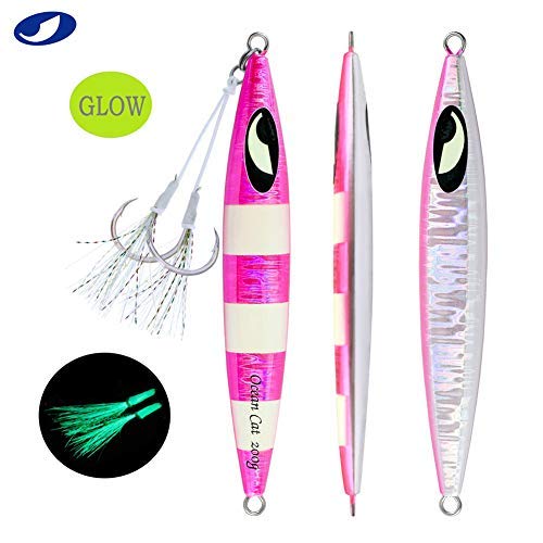 OCEAN CAT jig close-up showing strong high-carbon steel hook