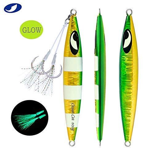 OCEAN CAT lead flat slow fall jig silver classic silhouette and versatility