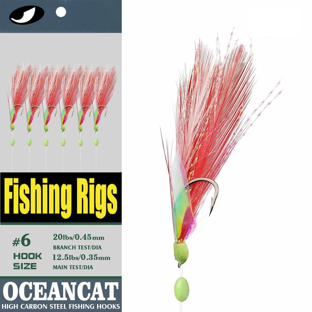 OceanCat 6-hook rigs in a 10-pack ready for extended trips