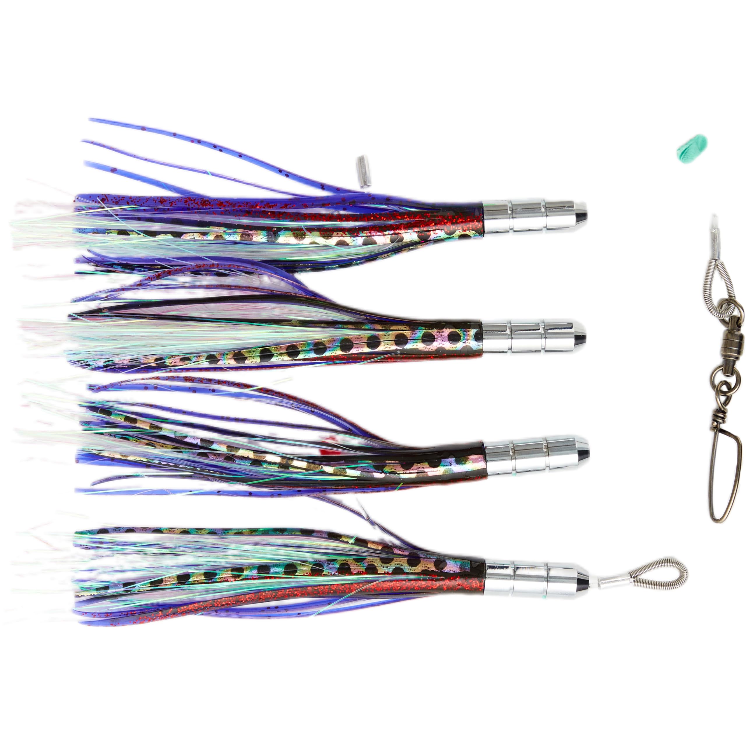 OCEAN CAT 1.2mm x 1.2m line keeps rigs tidy and ready for fast trolling.