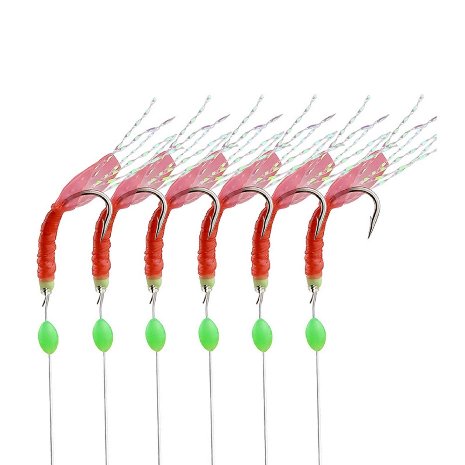 Ocean Cat rig with red feather rainbow skin attracts saltwater fish.