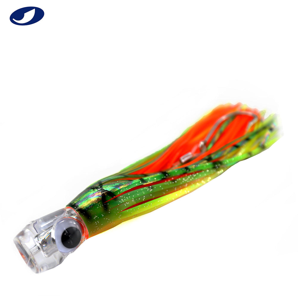 Ocean Cat lure rigged with 9/0 circle hook for big-game targeting.