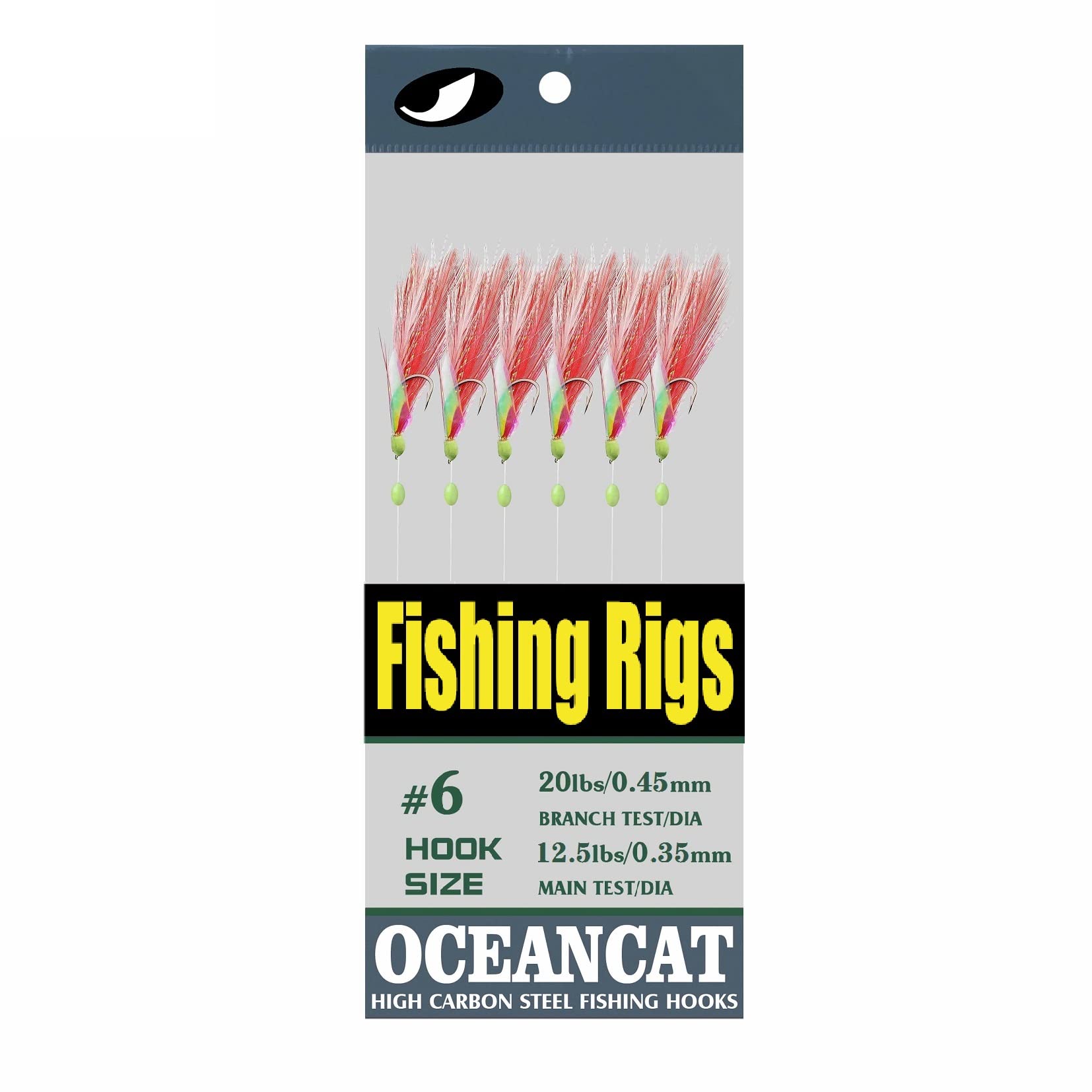 OceanCat rig showing rolling swivel and safety snap for quick setup
