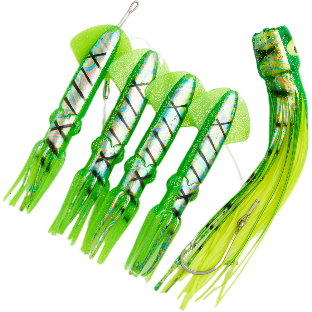 Ocean Cat saltwater trolling lures pack with lifelike 3D eyes for offshore fishing