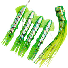 Ocean Cat saltwater trolling lures pack with lifelike 3D eyes for offshore fishing