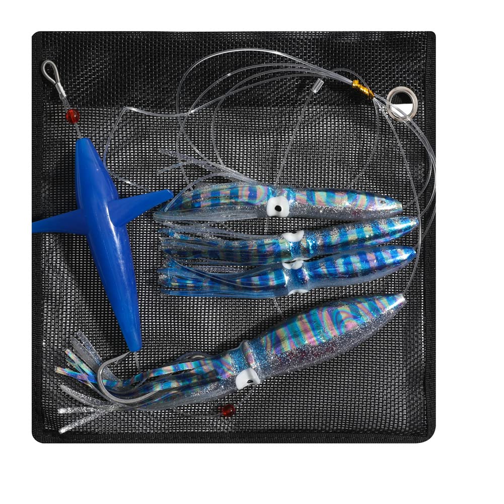 OCEAN CAT 9in squid lure with 3D eyes demonstrates vivid movement
