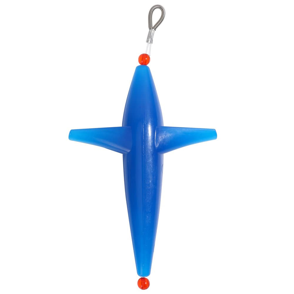 OCEAN CAT squid trolling lure 9in pink shines in sunlight to spark strikes.