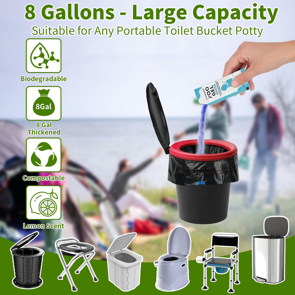 Oceanengine poo gel closeup highlights quick solidification for mess-free disposal.