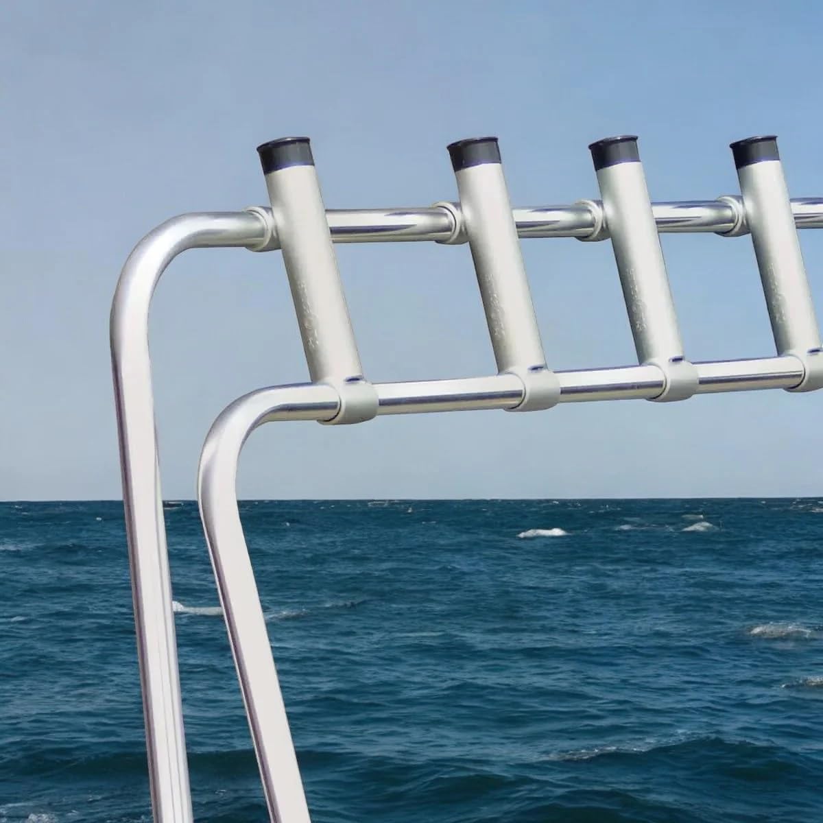 Oceansouth Fishing Arch uses marine-grade nylon connectors for reliable mounting.