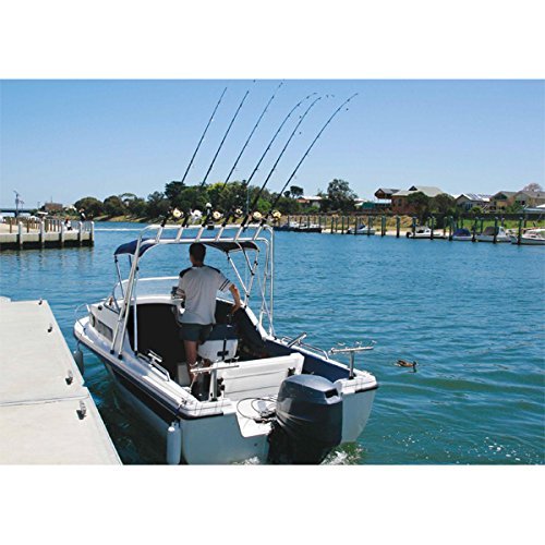 Oceansouth Fishing Arch features six rod holders with a metallic-like finish.