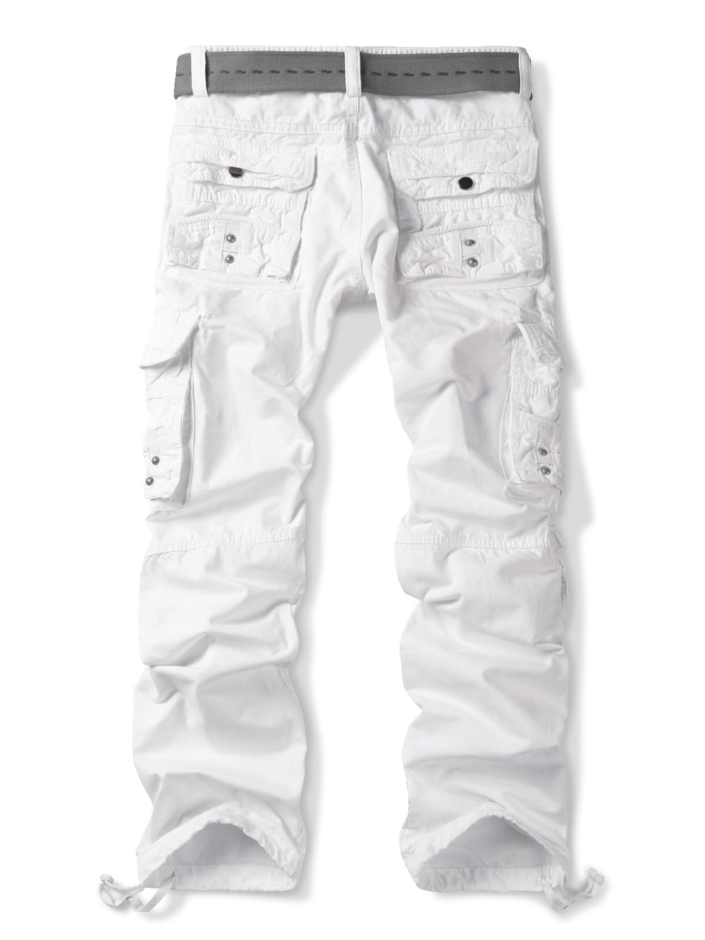 OCHENTA cargo pants fabric closeup emphasizes breathable cotton for all-season comfort.