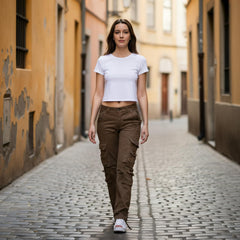 OCHENTA cargo pants back pockets provide secure essentials during travel.