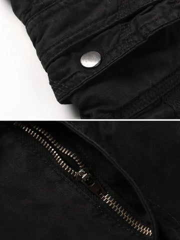 OCHENTA cargo pants back pockets emphasize secure storage on the go.