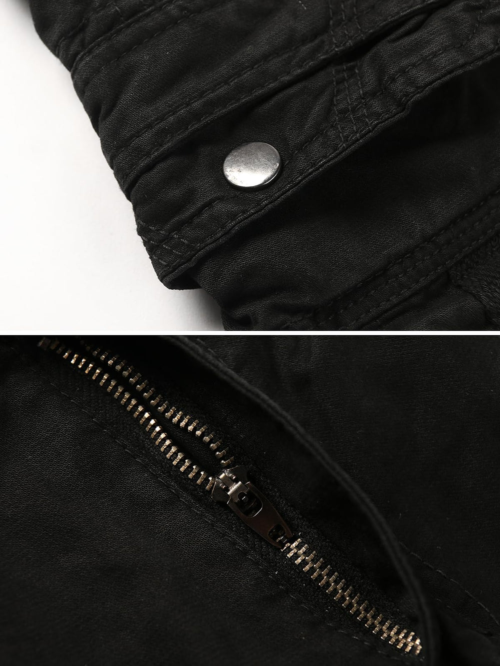OCHENTA cargo pants back pockets emphasize secure storage on the go.