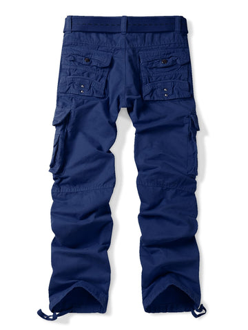 OCHENTA durable cotton cargo pants with ripstop-like fabric for strength