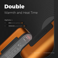 OCOOPA MagTwins heat levels selector with settings up to 137°F.