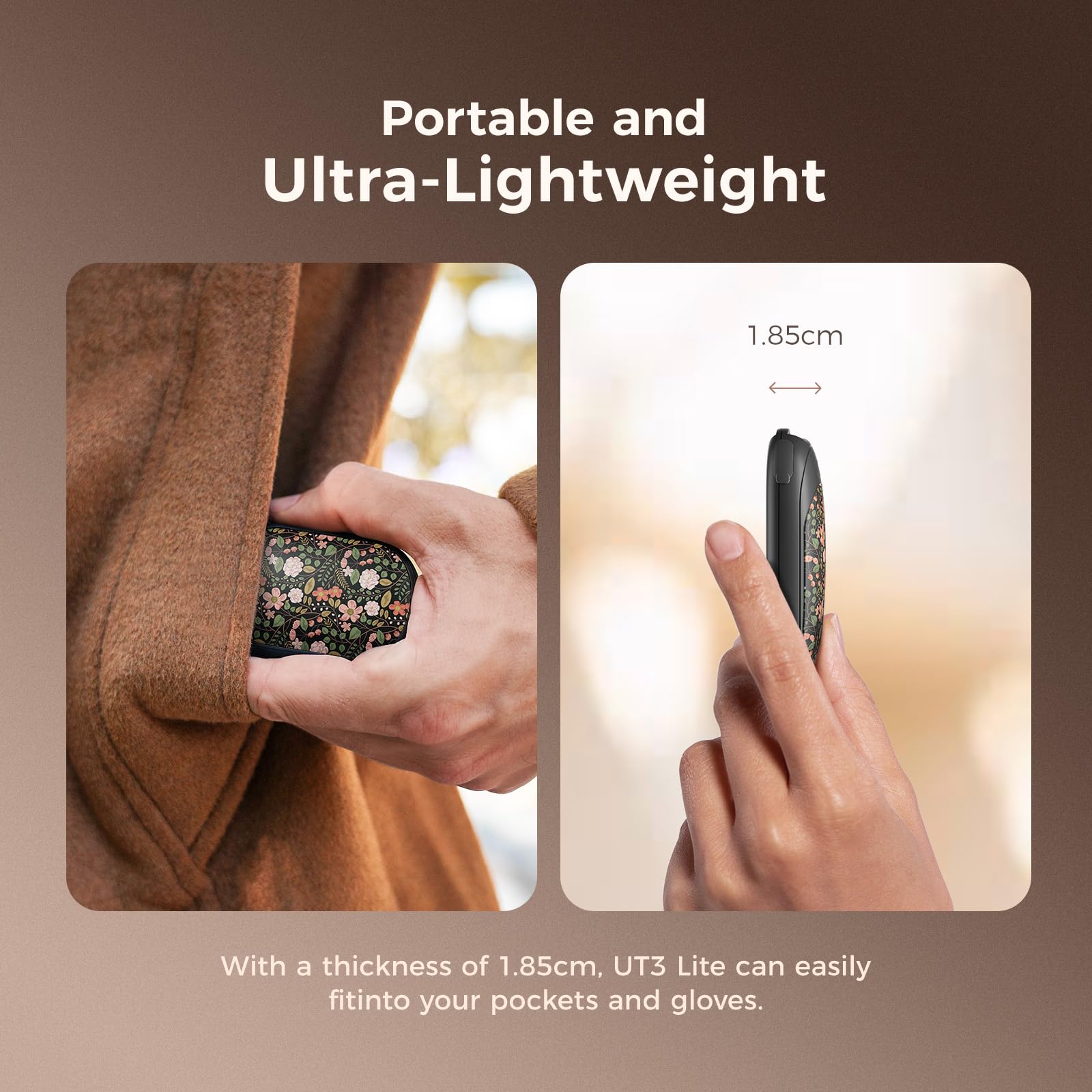 OCOOPA USB-C charging hand warmers for quick recharging on the go.