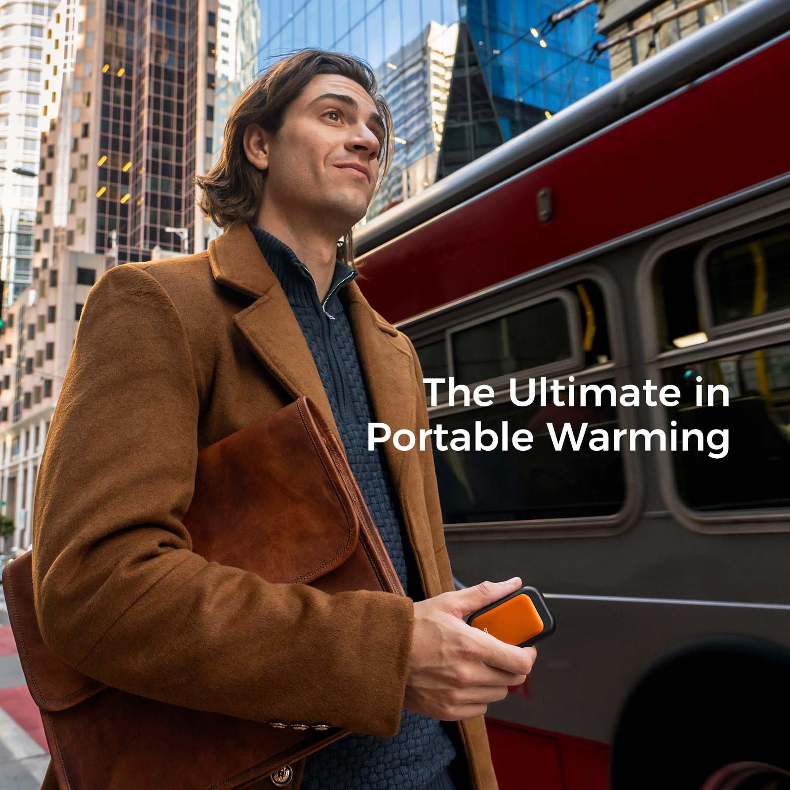 OCOOPA USB charging included emphasizes easy recharging for on-the-go warmth.