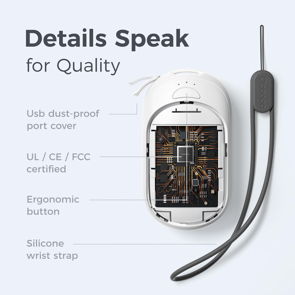 OCOOPA UT3 Lite dust-resistant USB cover and one-button control simplify use.