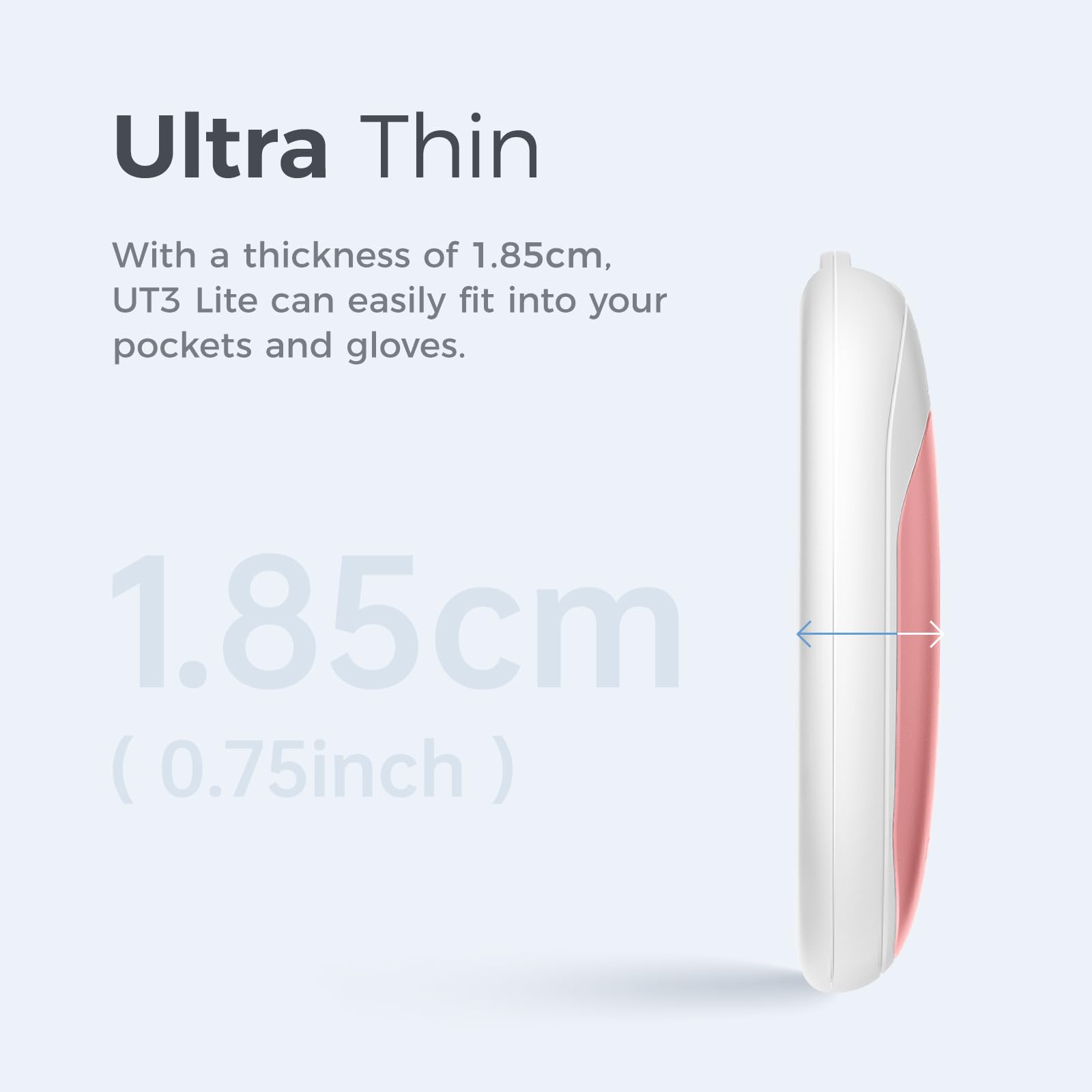 OCOOPA UT3 Lite UL-certified device ensuring safe, reliable heat during outdoor adventures.