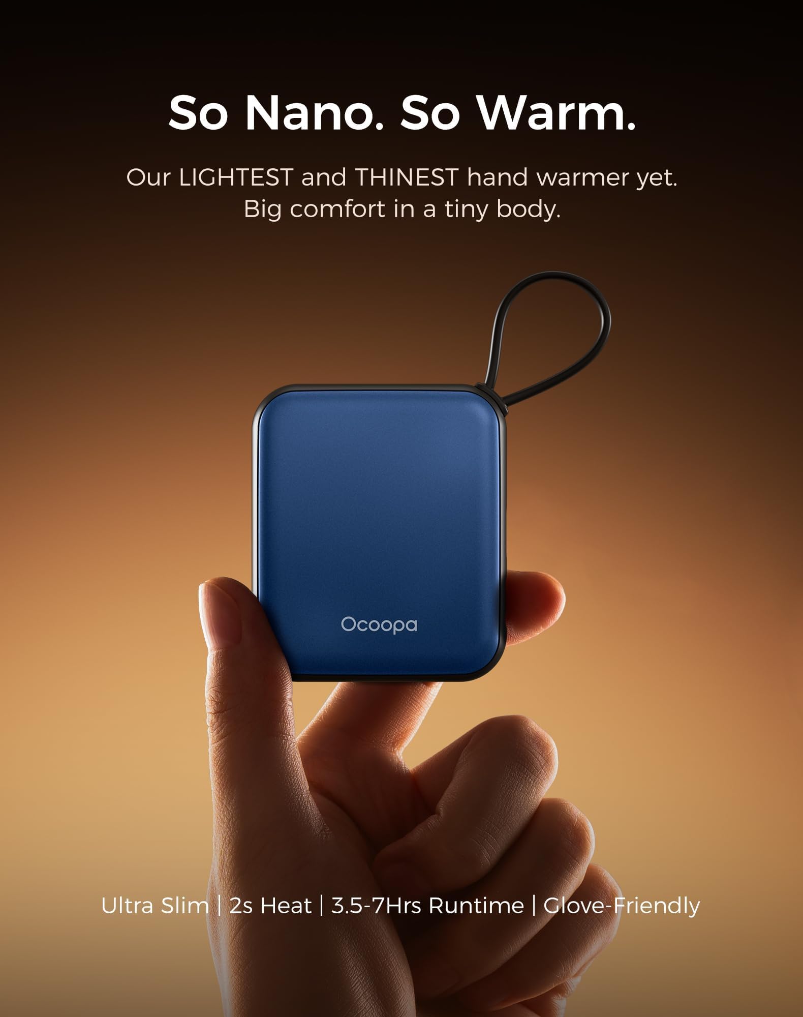 OCOOPA UT5 Nano shows instant heat activation for quick warmth.