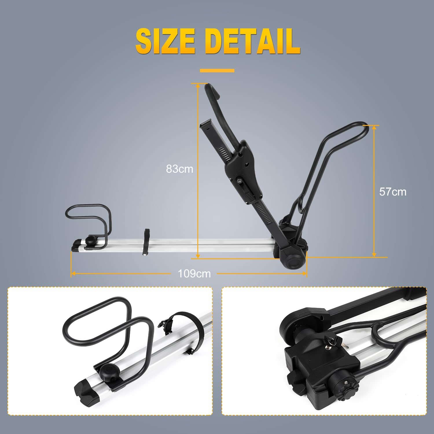 OCPTY aluminum roof rack on SUV demonstrates easy installation and sturdy support