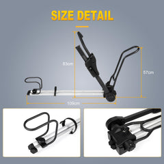 OCPTY aluminum roof rack on SUV demonstrates easy installation and sturdy support
