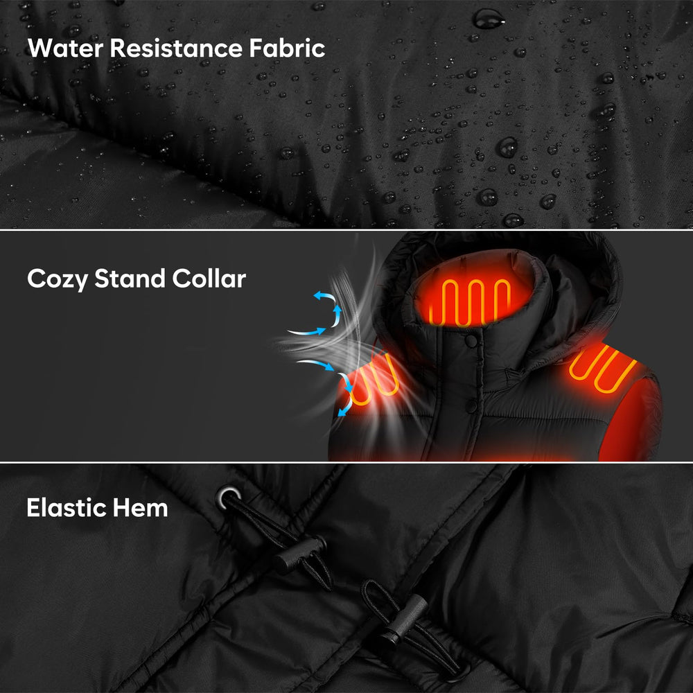 OCQOCQ heated vest uses wind-resistant, lightweight fabric for outdoor and urban wear