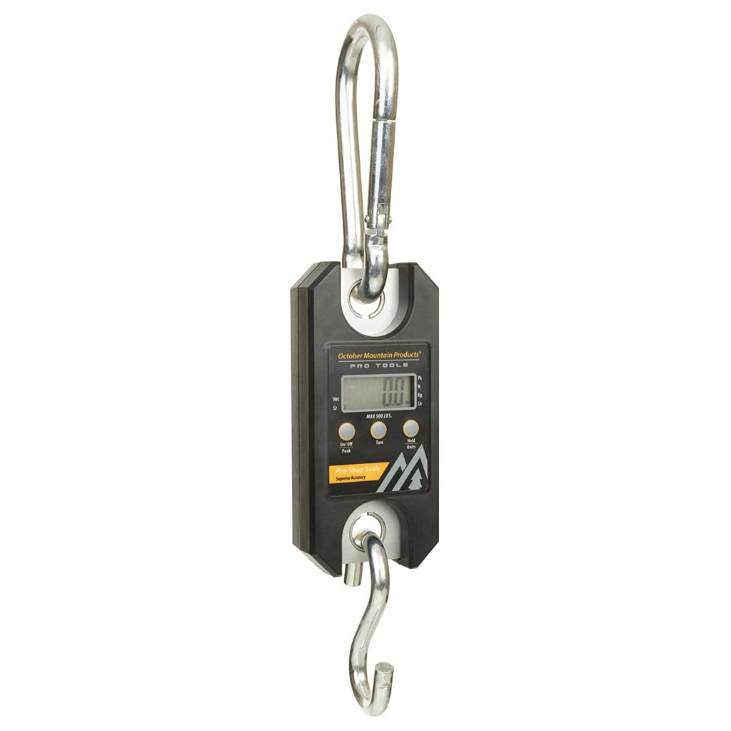 October Mountain Products Hanging Big Game/Bow Scale front view for field weighing