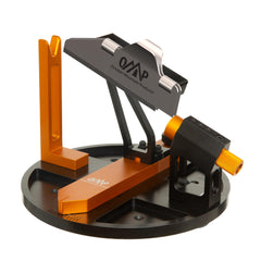 October Mountain Phoenix fletching jig with left helical clamp delivers precise fletching and durable aluminum construction