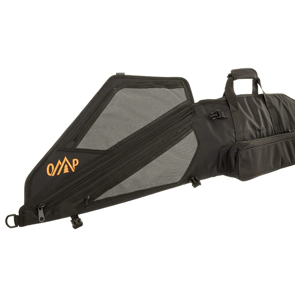 October Mountain Products recurve case showing offset carry handle for balanced on-the-go transport.