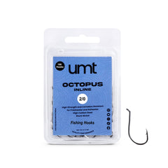 Inline Octopus Hooks 2/0 size, 100-pack, black nickel finish