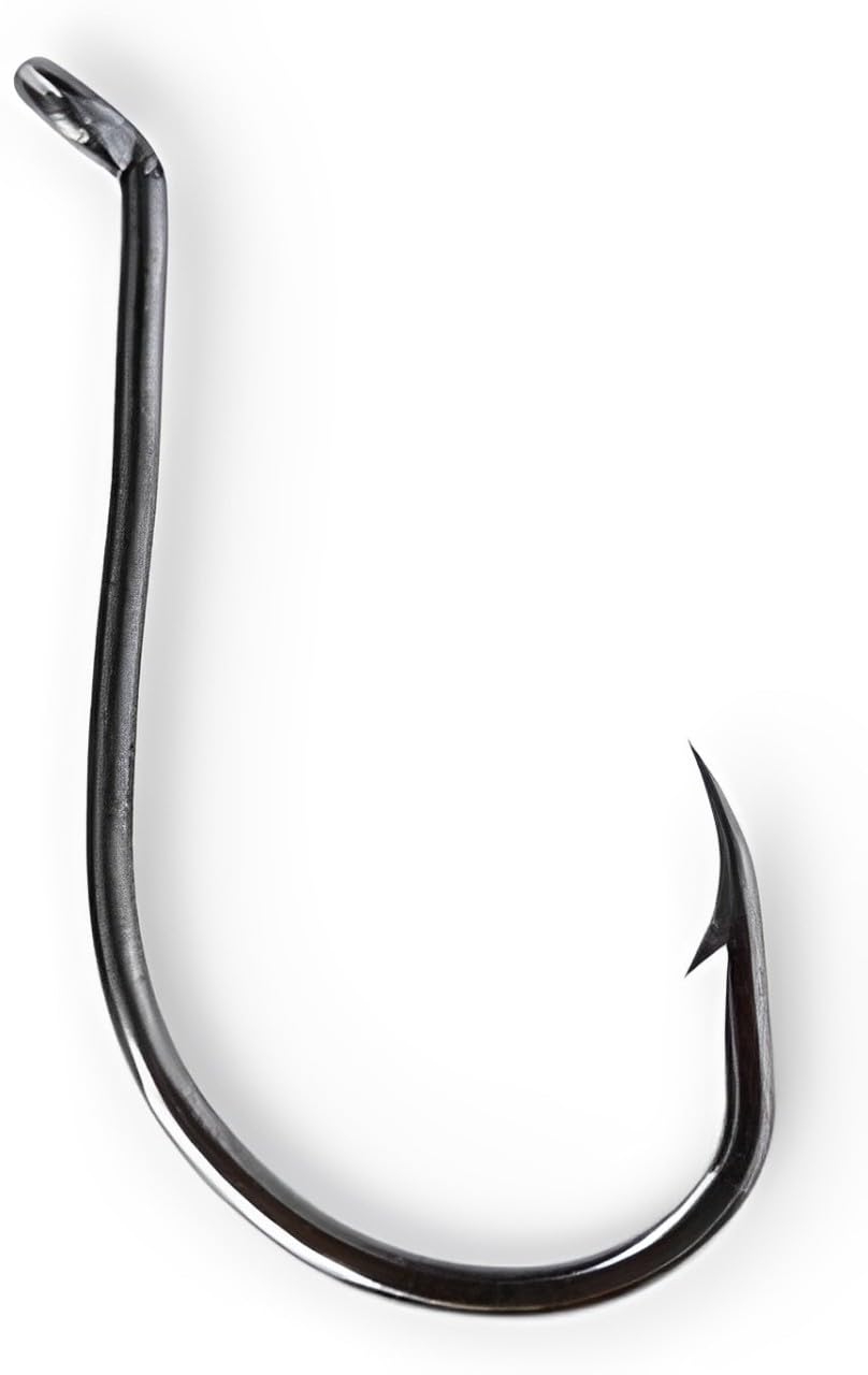 Inline Octopus Hooks 3/0 size, 100-pack, black nickel finish